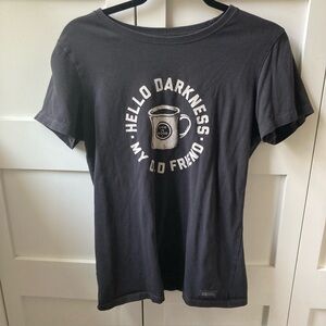 Life Is Good Graphic T-Shirt with Coffee Mug Design